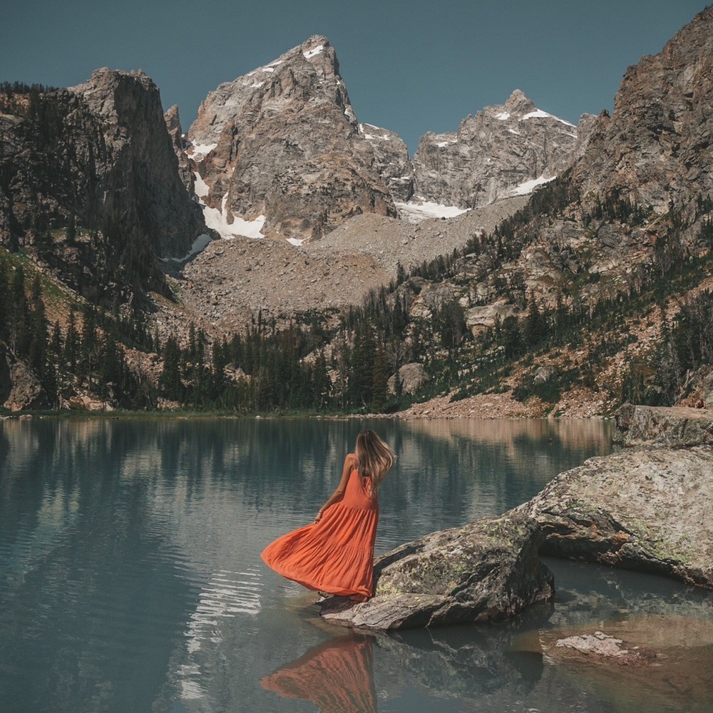 Flowy Pink Orange Dress